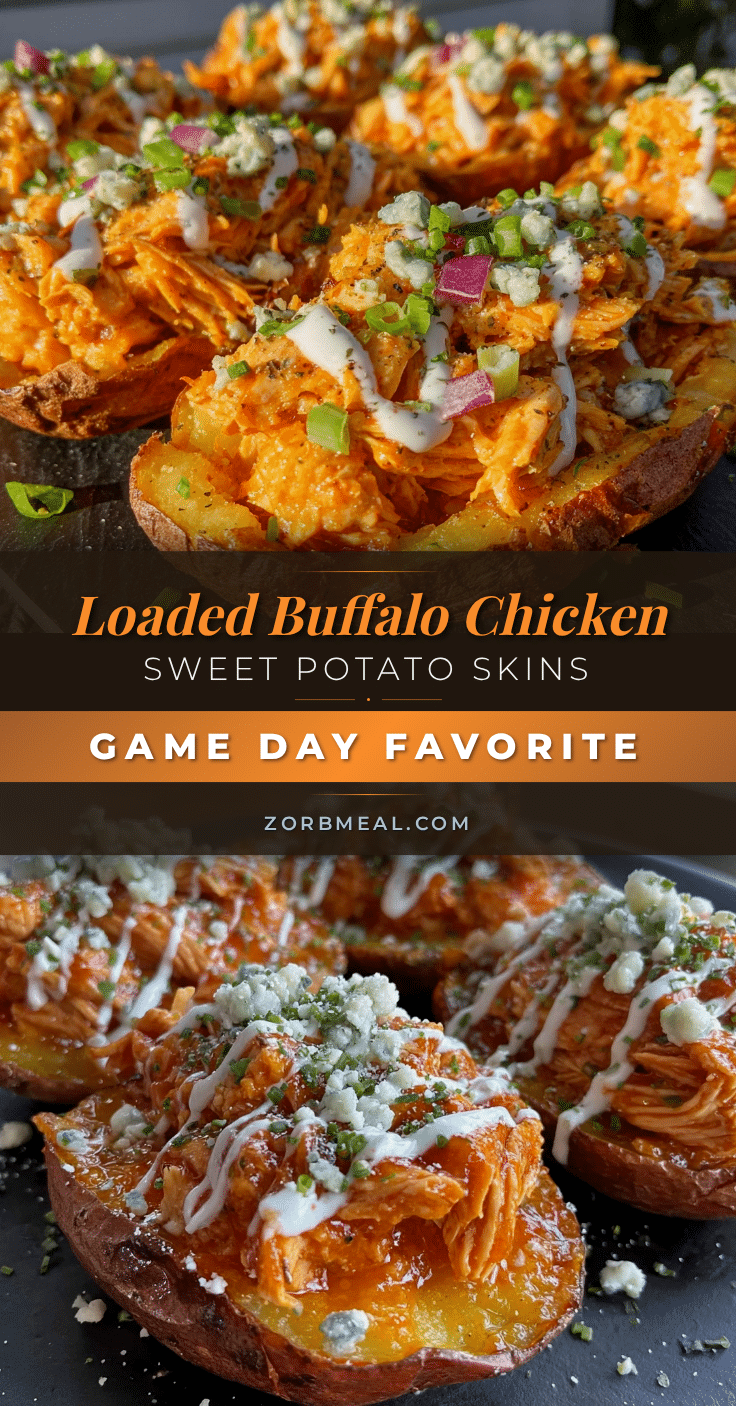 buffalo chicken sweet potato skins recipe