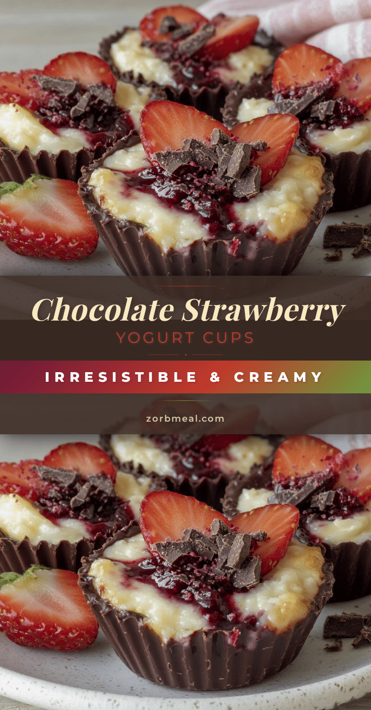 chocolate-covered strawberry yogurt cups recipe