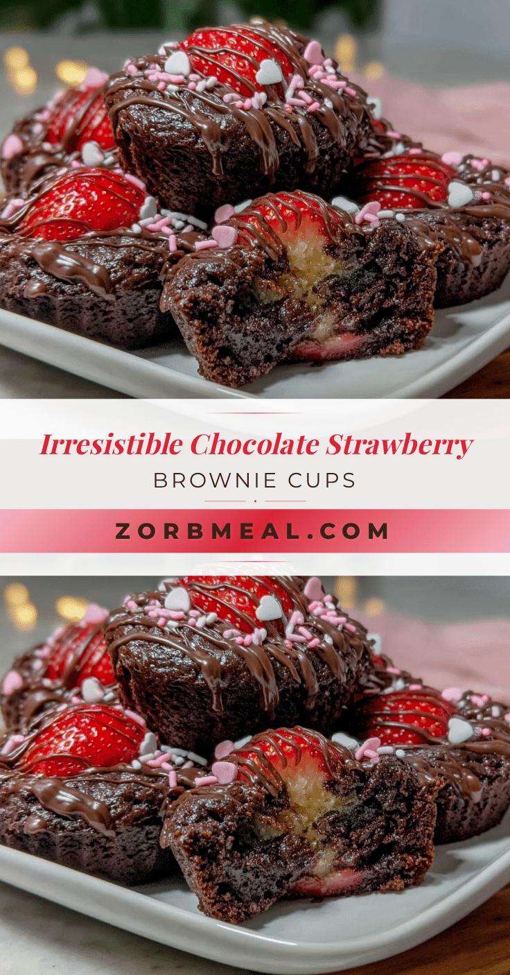 chocolate strawberry brownie cups recipe