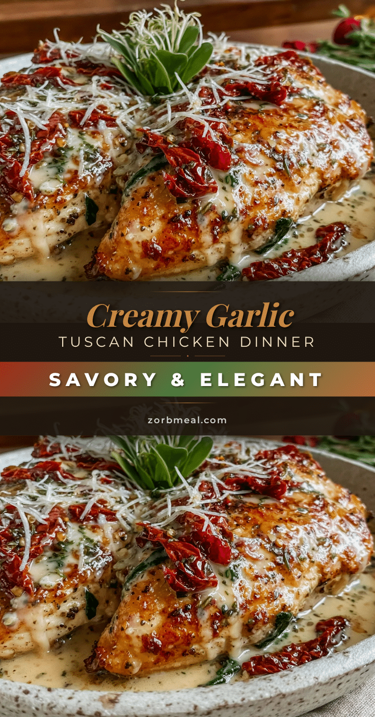 Creamy Garlic Tuscan Chicken recipe