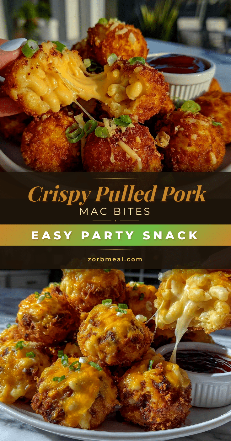 crispy pulled pork mac bites recipe