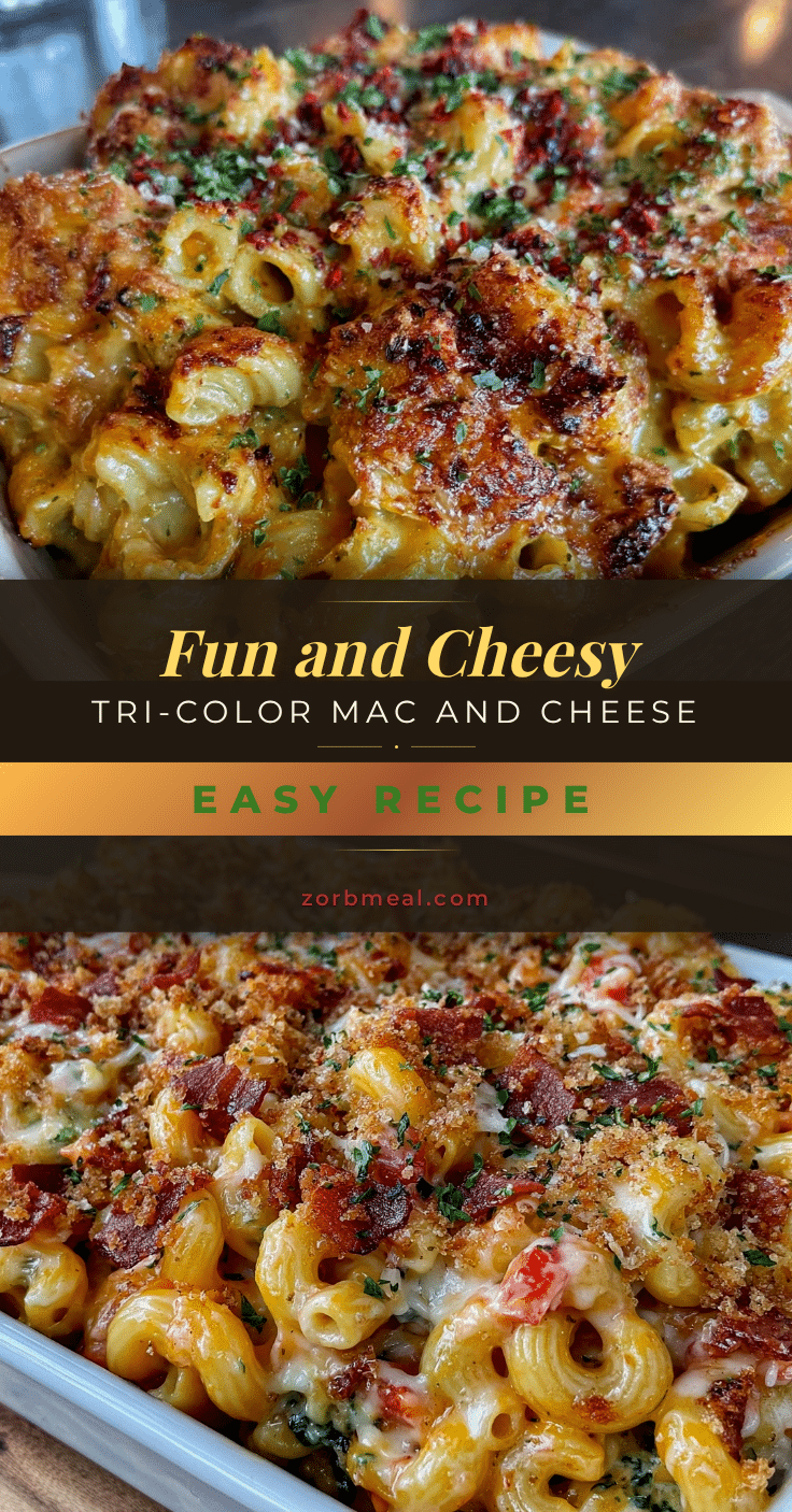 Dr. Seuss Tri-Color Mac and Cheese Bake recipe