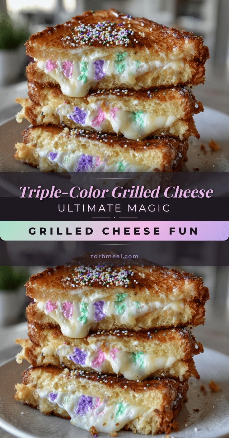 Dr. Seuss triple-color grilled cheese sandwich recipe