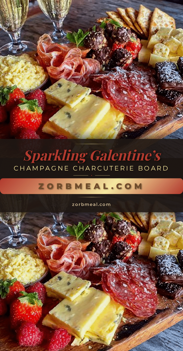 Galentine’s Champagne Charcuterie Board recipe