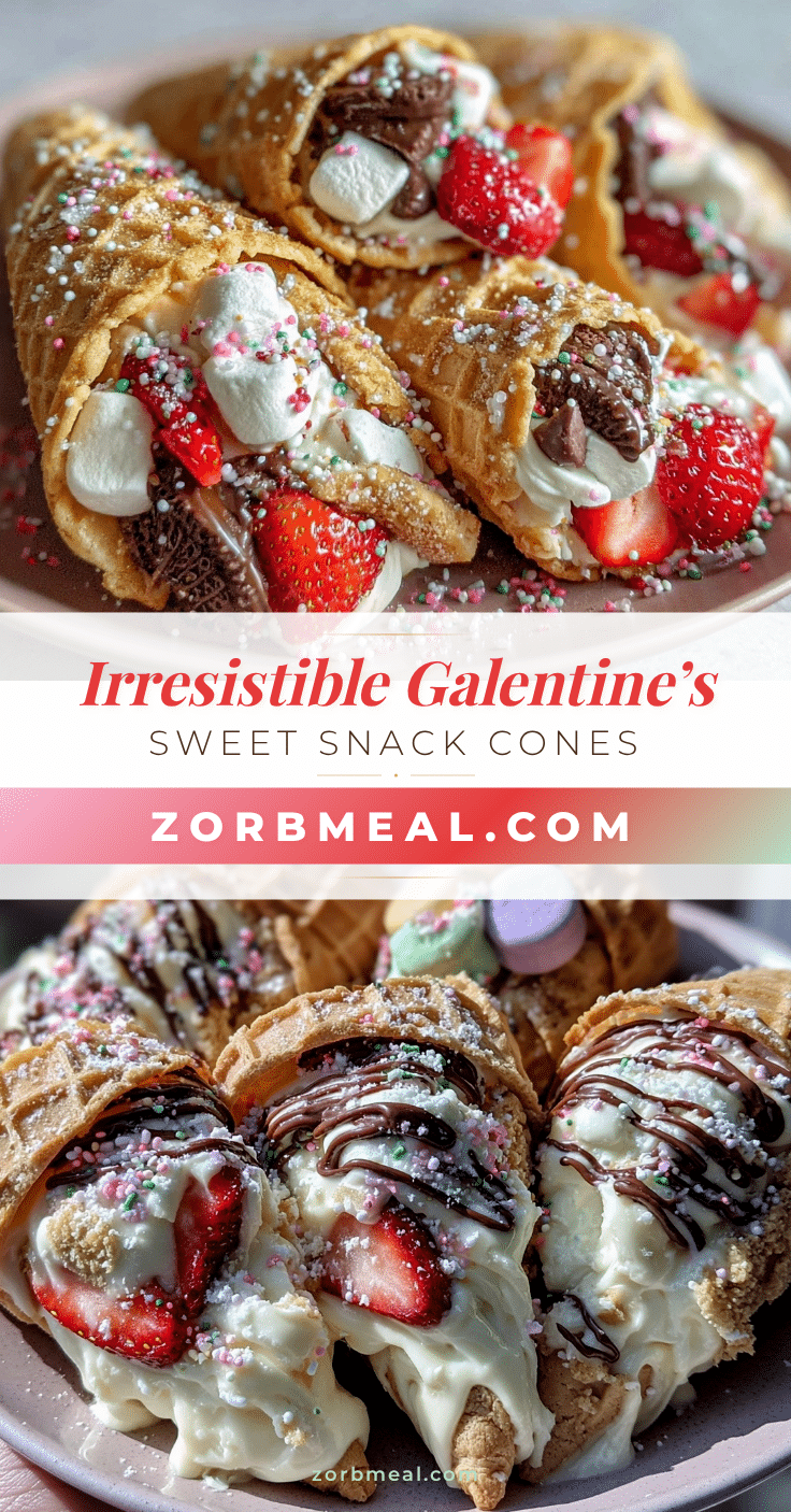 Galentine’s Sweet Snack Cones recipe