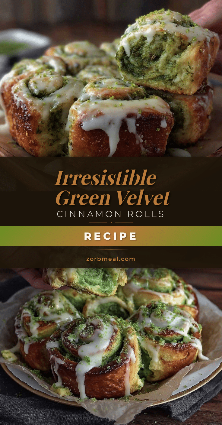 Green Velvet Cinnamon Rolls recipe