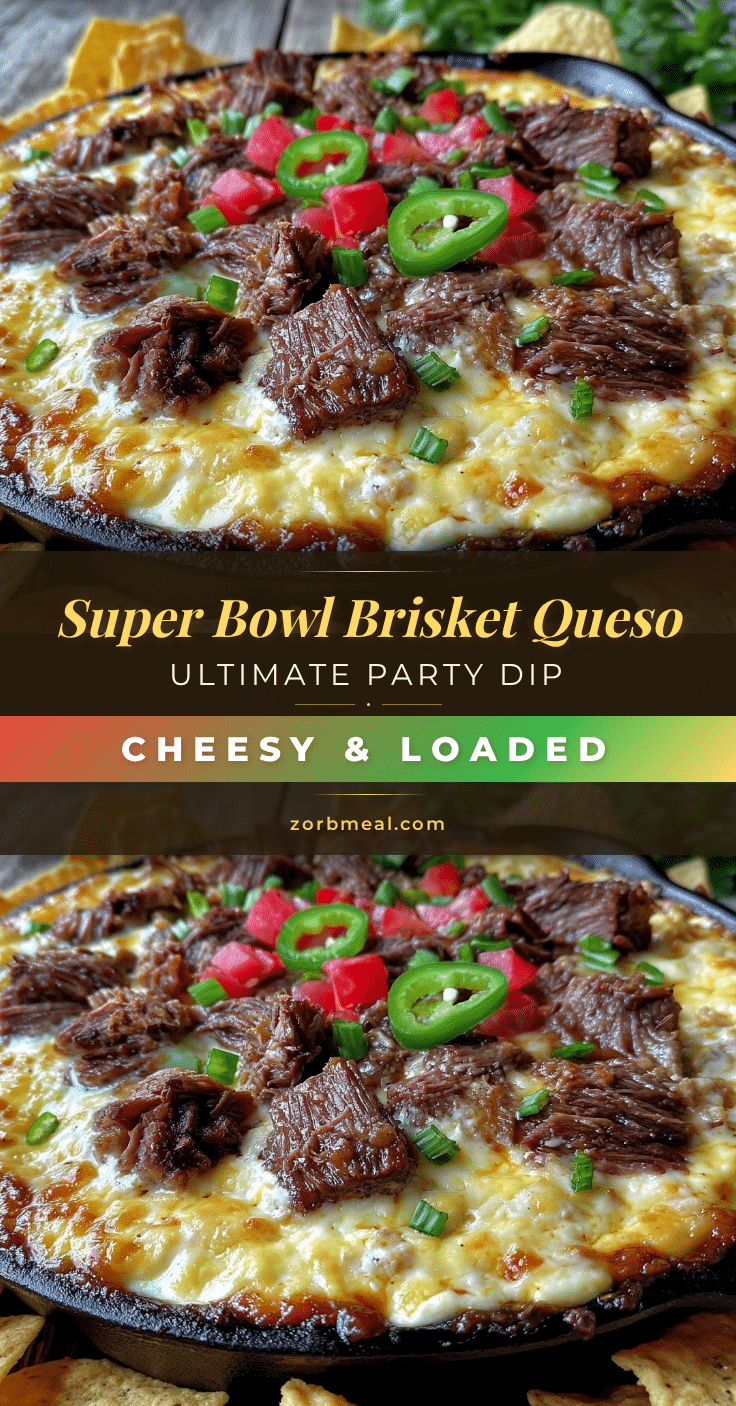 Loaded Brisket Queso Dip recipe