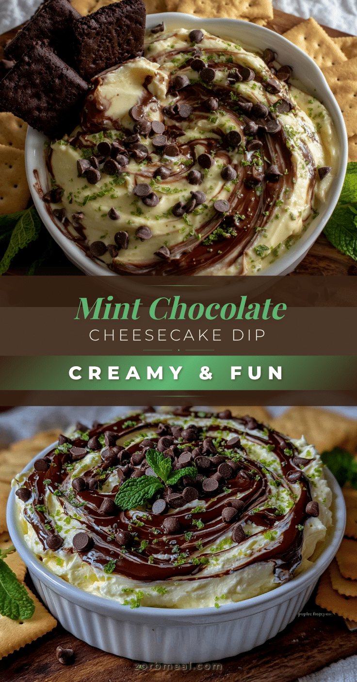 Mint chocolate cheesecake dip recipe