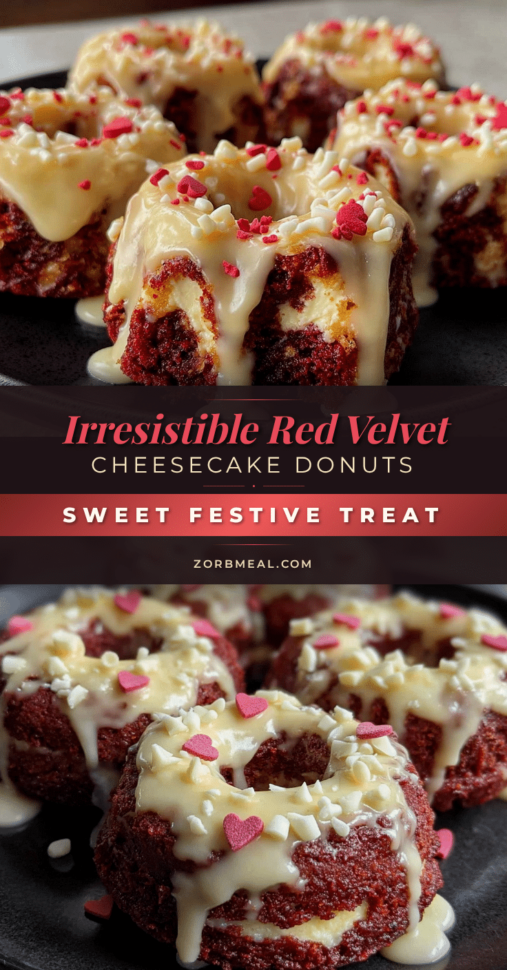 Red Velvet Cheesecake Donuts recipe