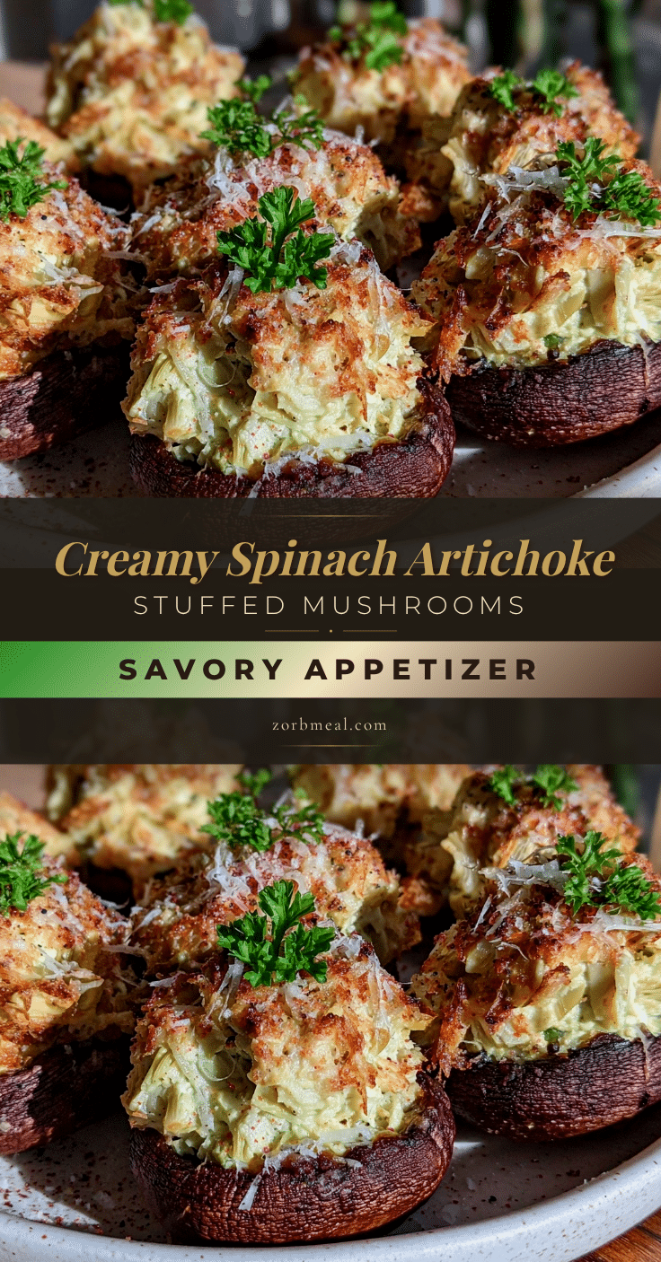 spinach artichoke stuffed mushrooms recipe
