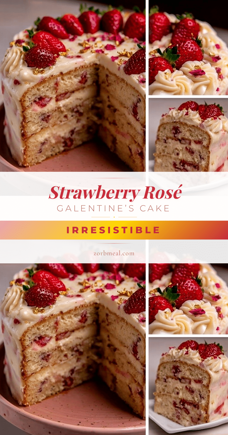 Strawberry Rosé Cake recipe