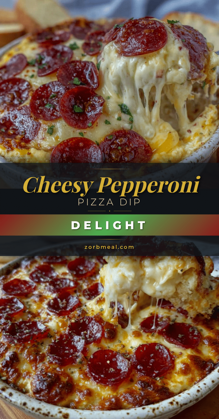 cheesy pepperoni pizza dip recipe