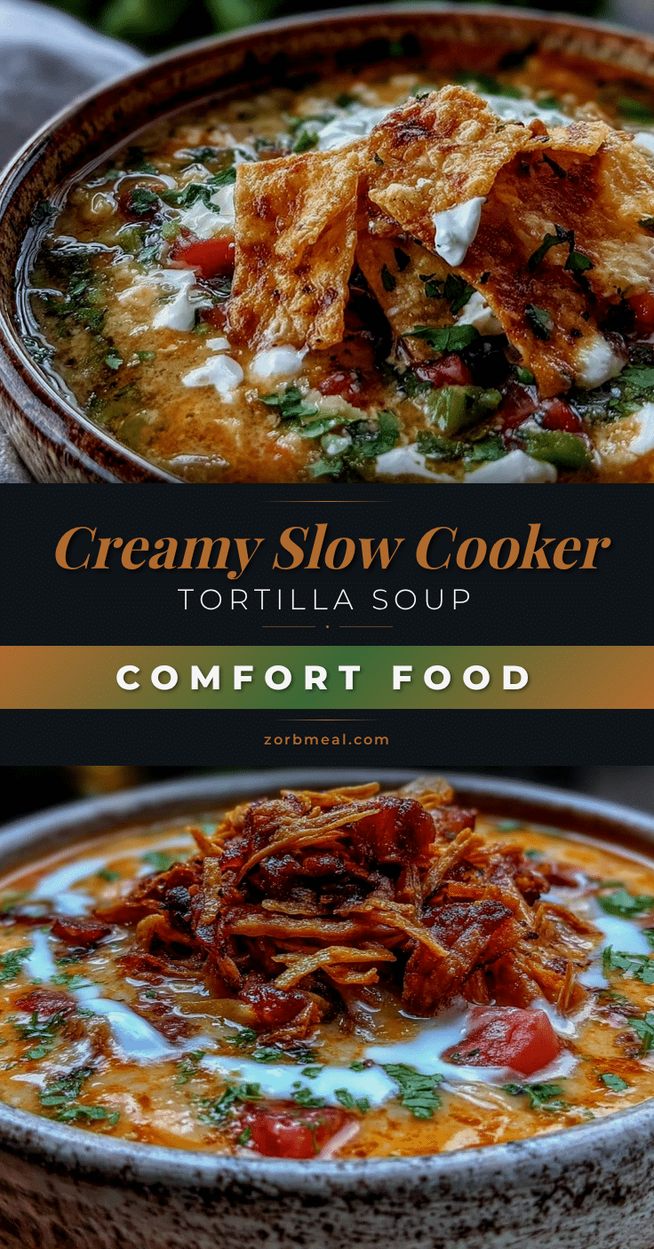 creamy slow cooker tortilla soup recipe