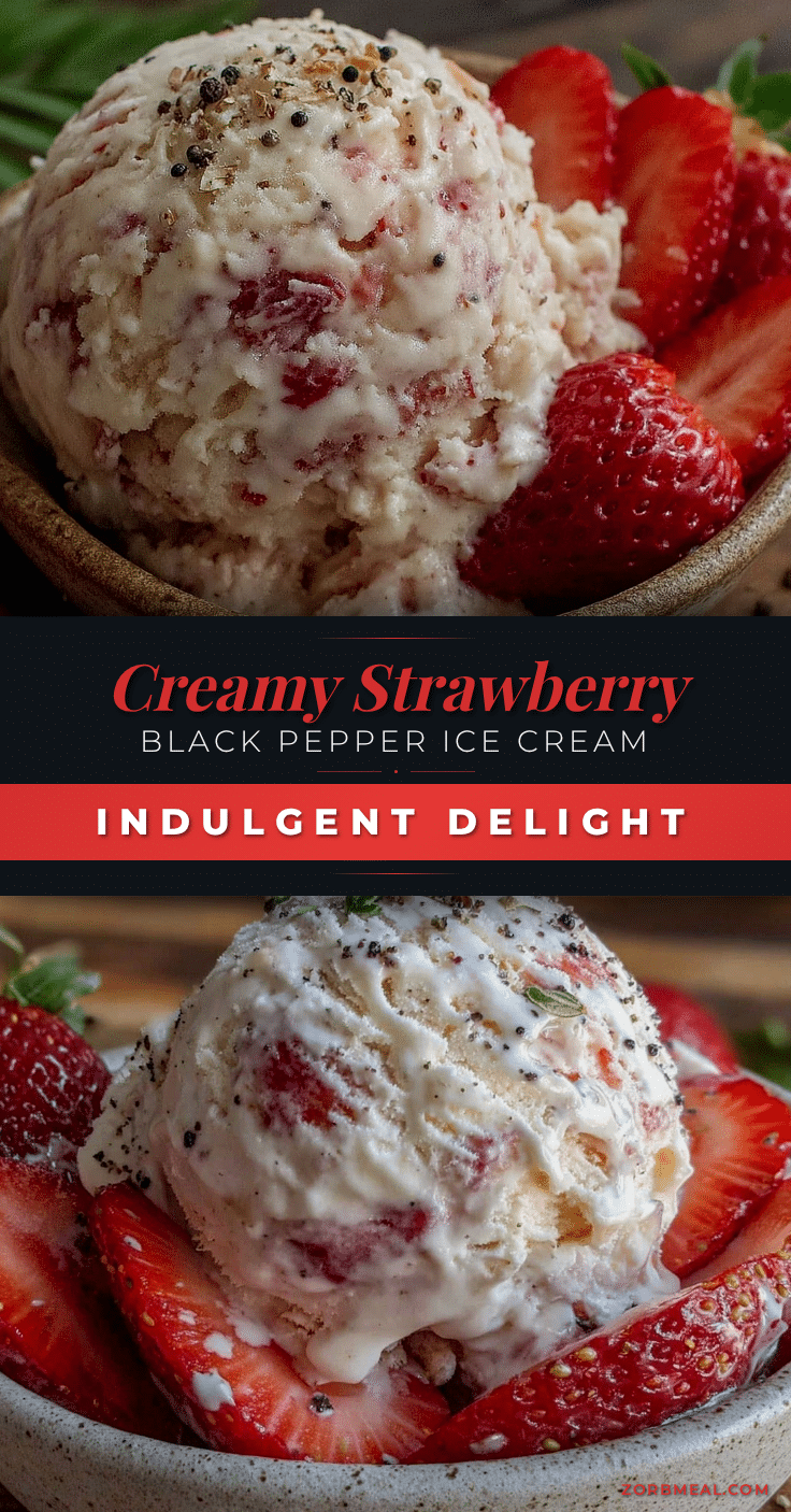 creamy strawberry black pepper ice cream recipe