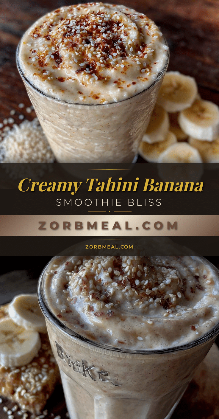 creamy tahini banana smoothie recipe