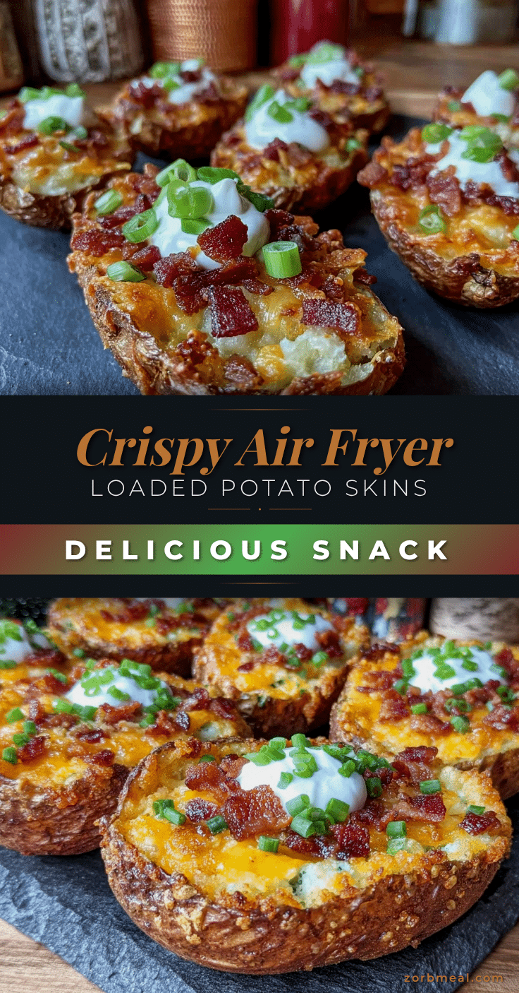 crispy air fryer loaded potato skins recipe