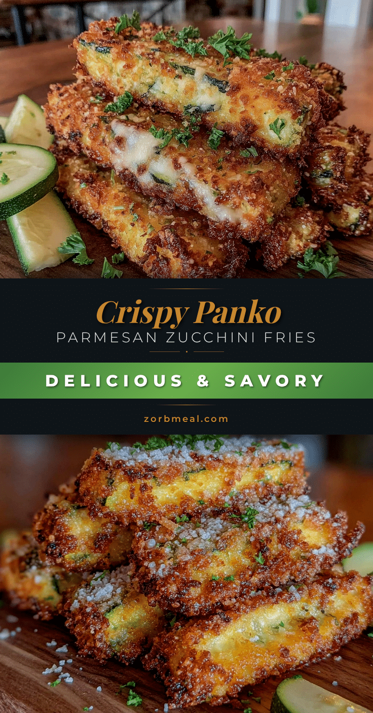 crispy panko parmesan zucchini fries recipe