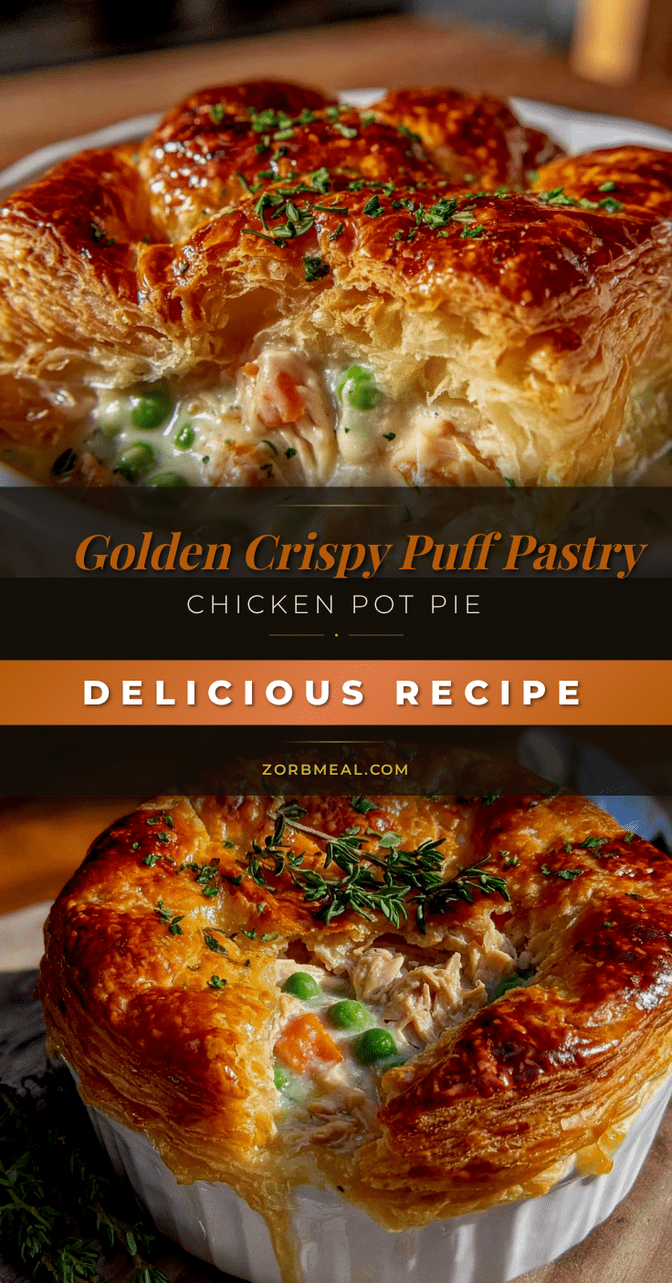 crispy puff pastry chicken pot pie recipe