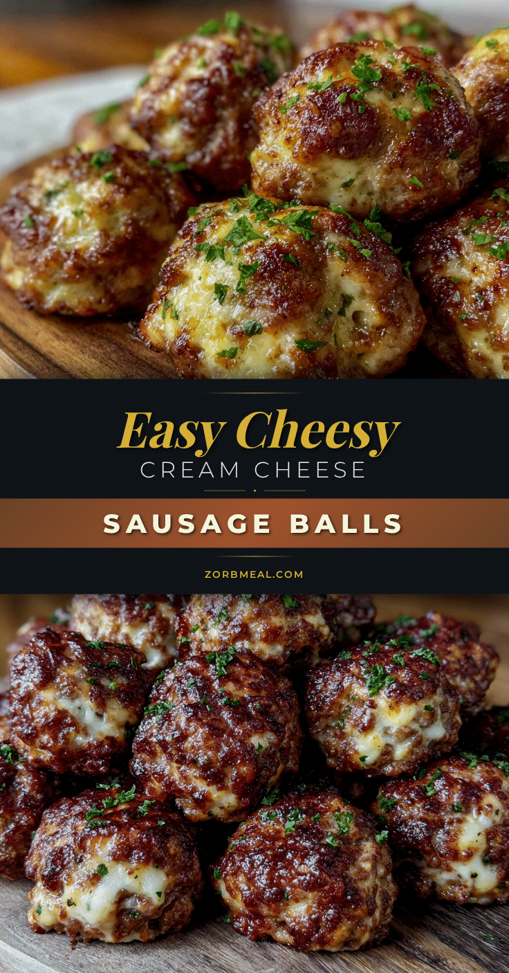 easy cheesy cream cheese sausage balls recipe