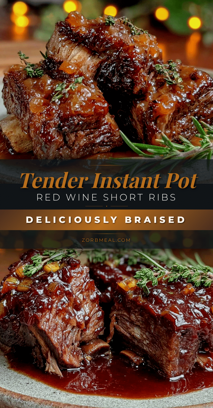 instant pot red wine braised short ribs recipe