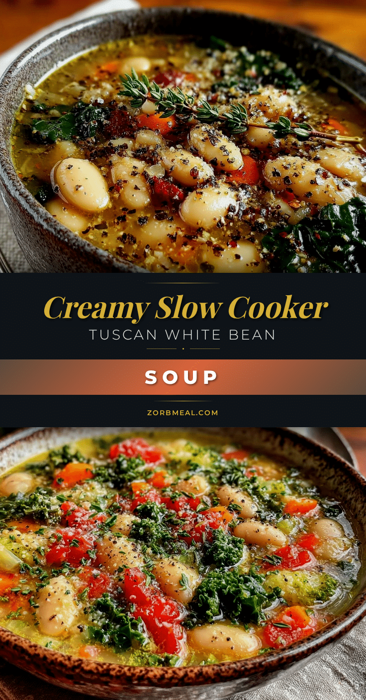 slow cooker tuscan white bean soup recipe