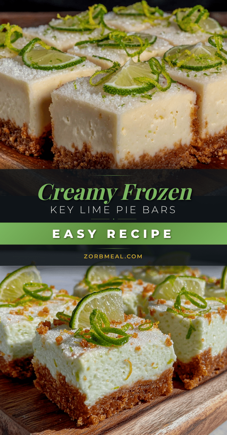 creamy frozen key lime pie bars recipe