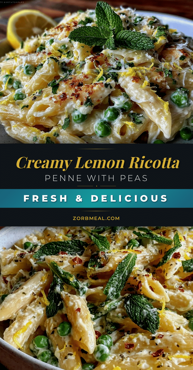 Creamy Lemon Ricotta Penne recipe