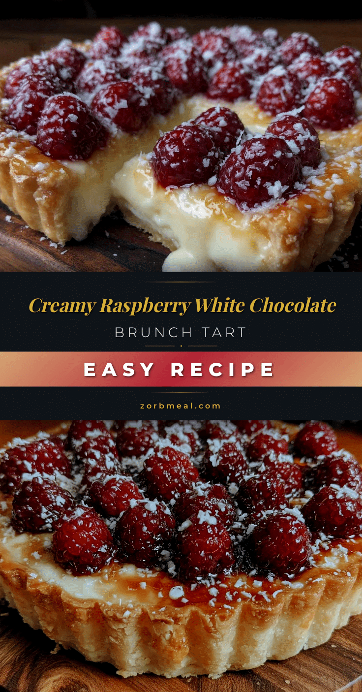 creamy raspberry white chocolate brunch tart recipe
