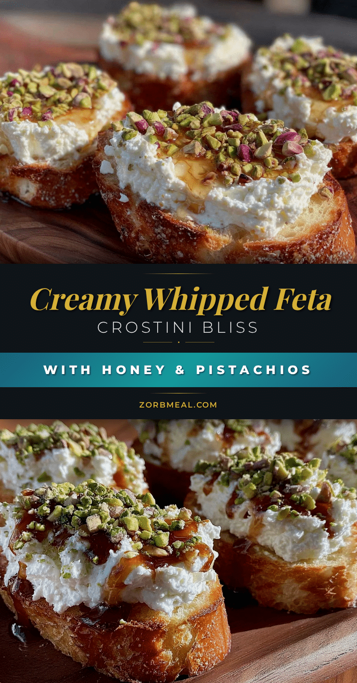 creamy whipped feta crostini recipe