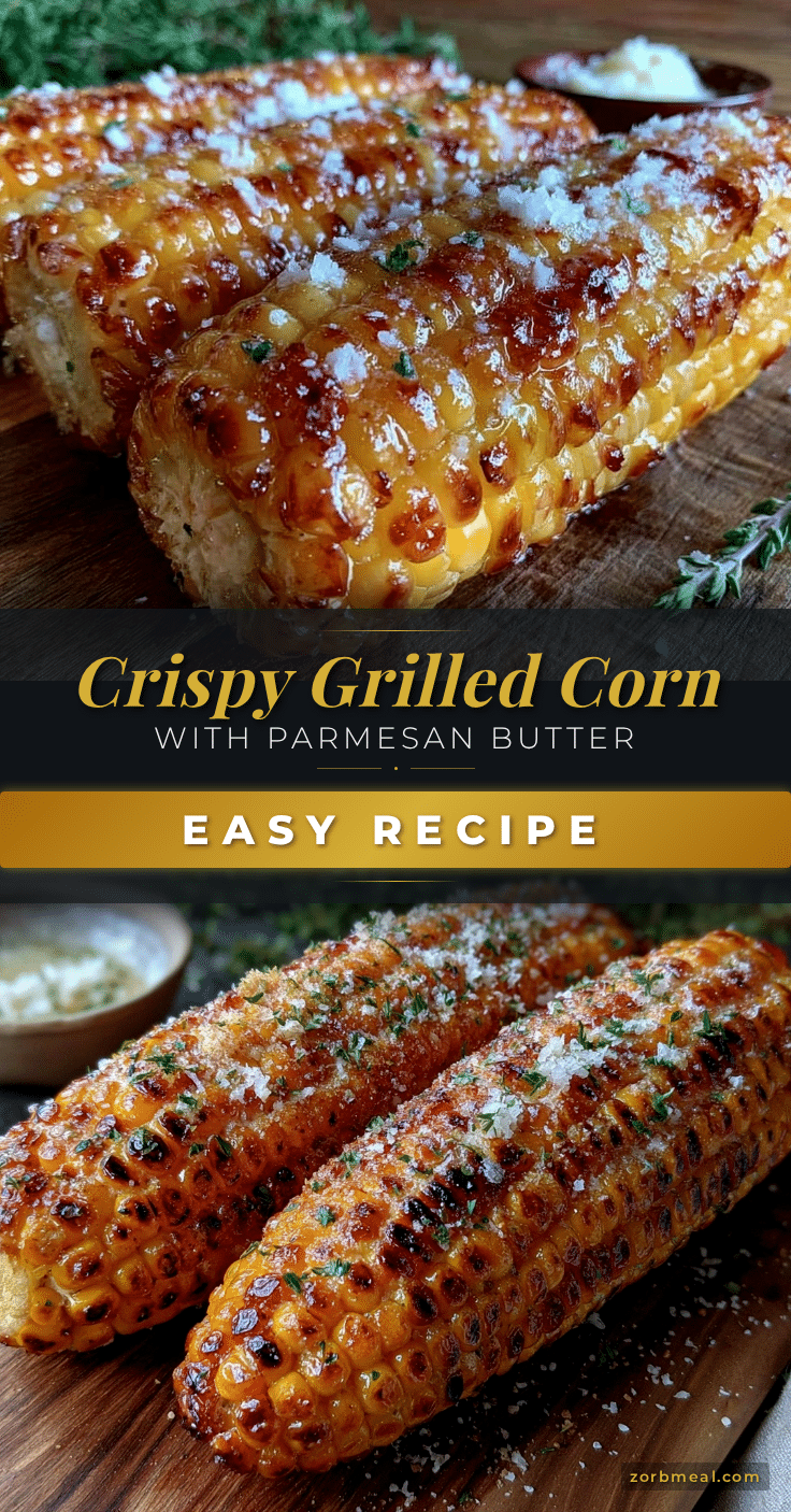 crispy grilled corn on the cob parmesan butter recipe