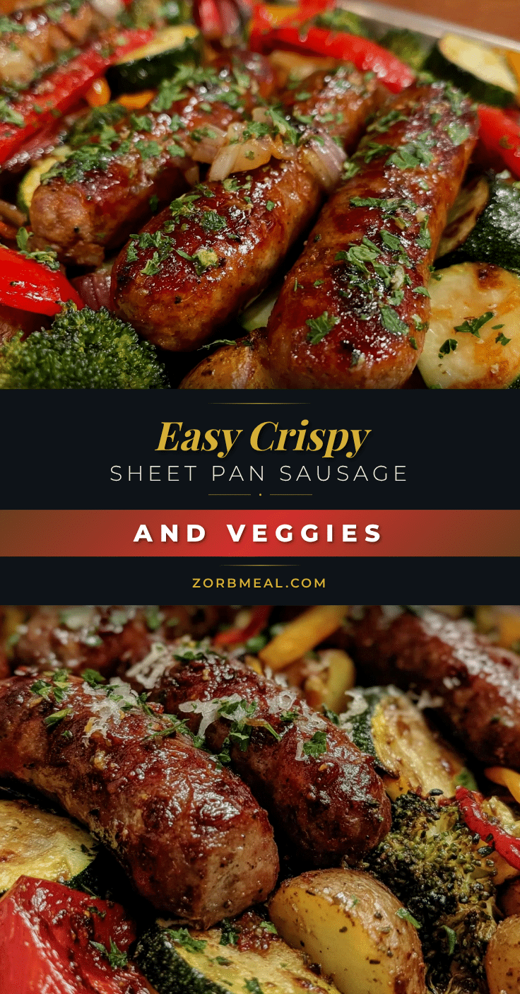 crispy sheet pan sausage and vegetables recipe