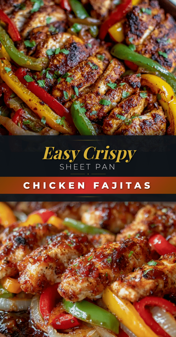 easy crispy sheet pan chicken fajitas recipe