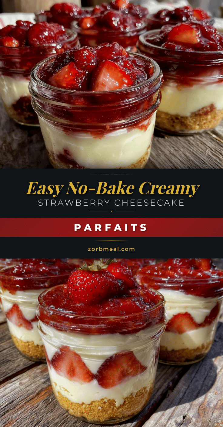 easy no bake strawberry cheesecake parfaits recipe