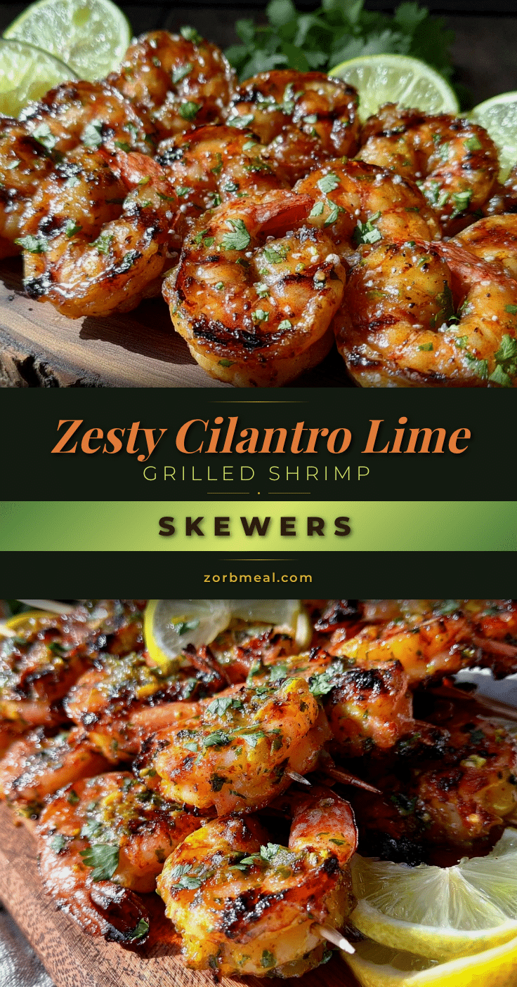 Fresh Cilantro Lime Grilled Shrimp Skewers recipe