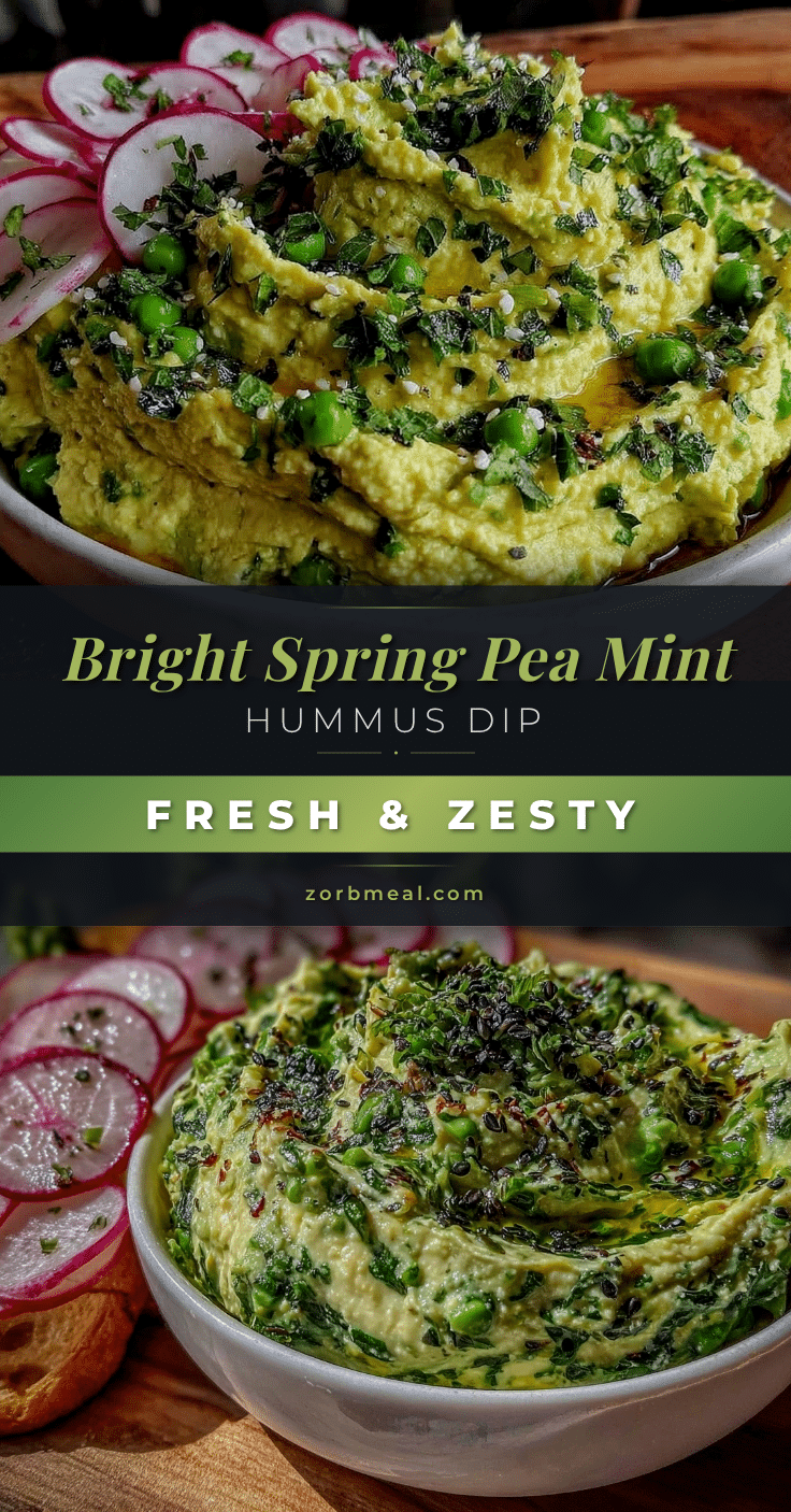 fresh spring pea and mint hummus recipe