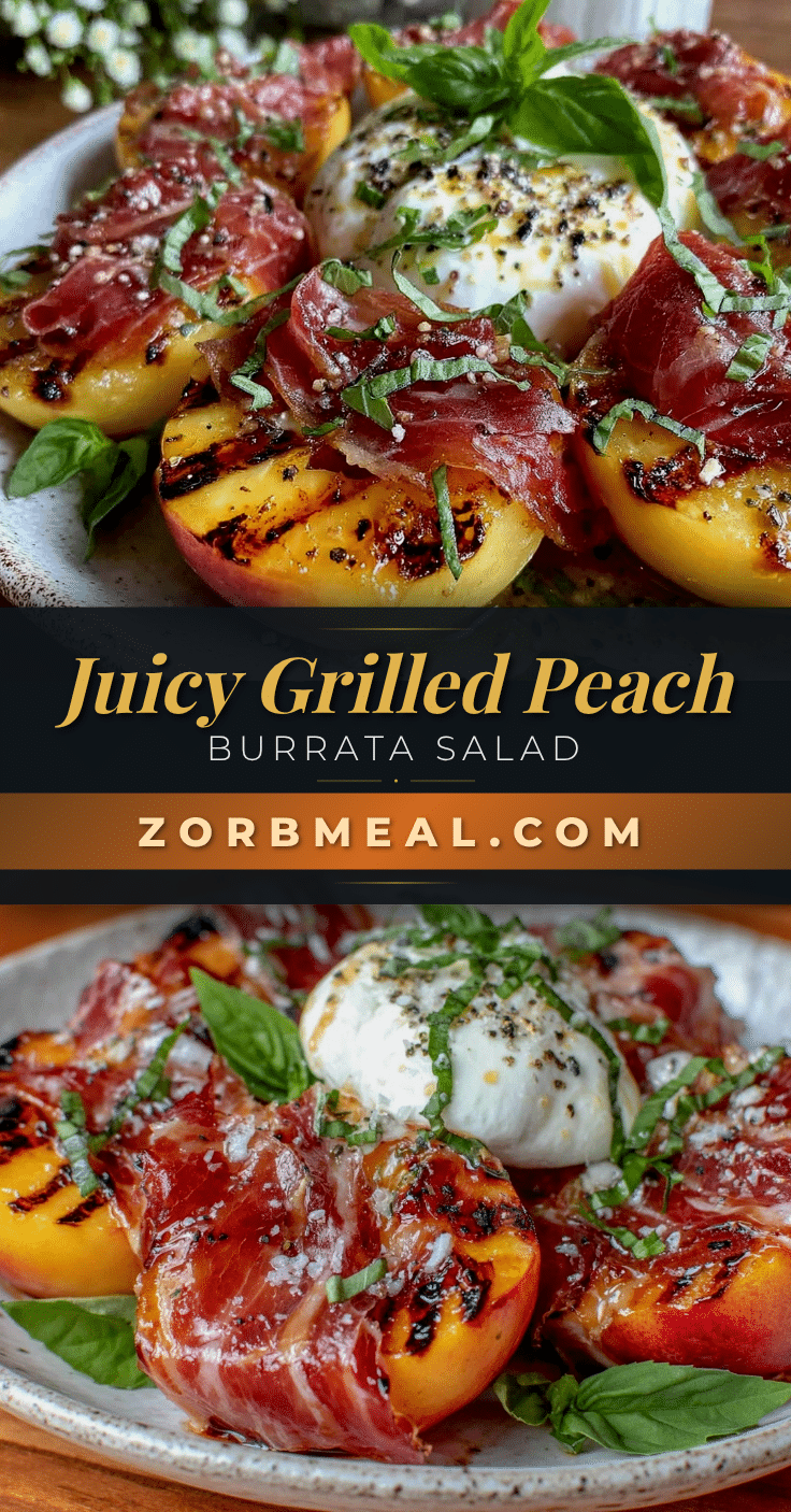 grilled peach burrata salad recipe