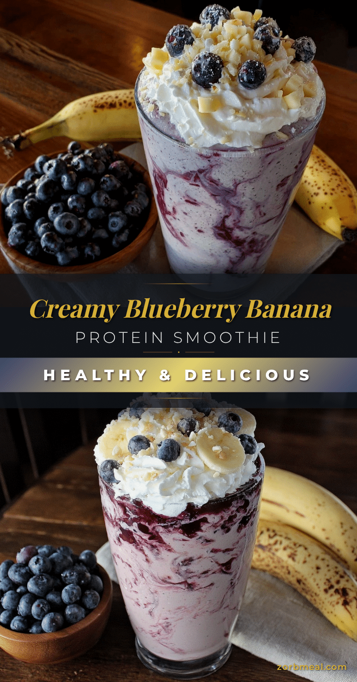 healthy blueberry banana protein smoothie recipe