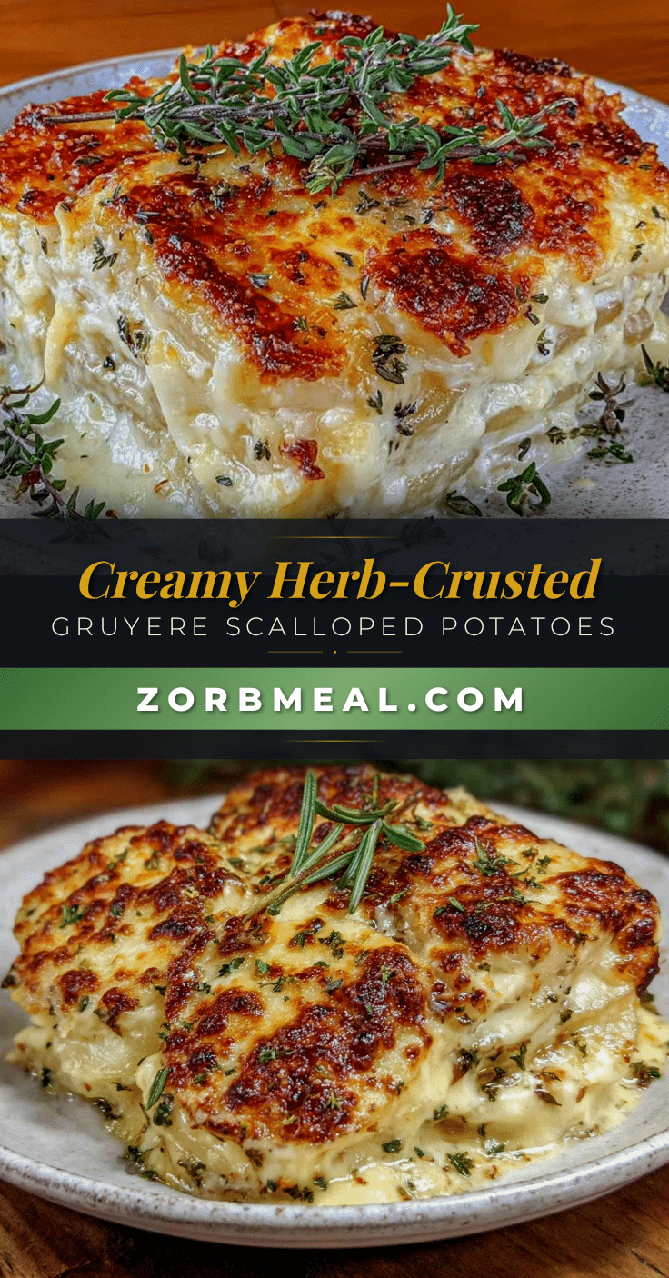 herb-crusted scalloped potatoes with gruyere recipe
