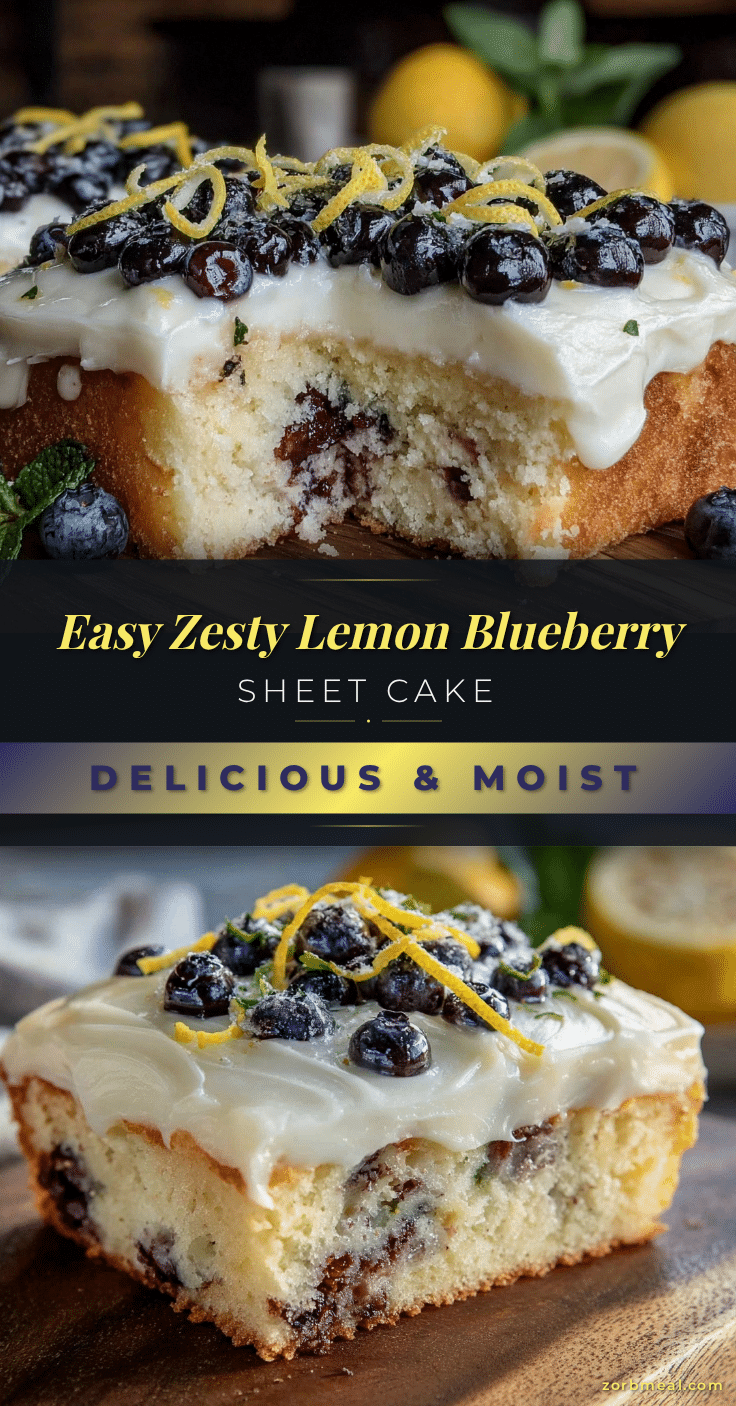 lemon blueberry sheet cake recipe