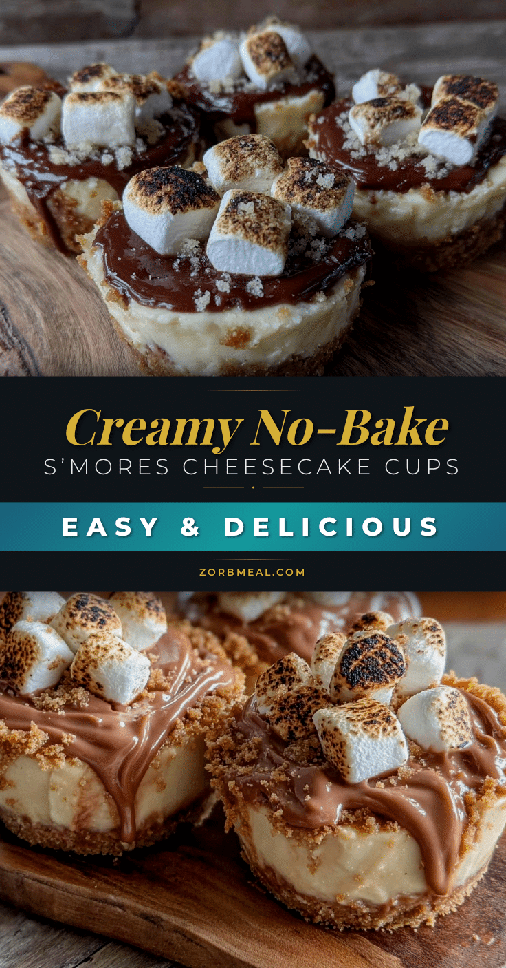 no-bake smores cheesecake cups recipe