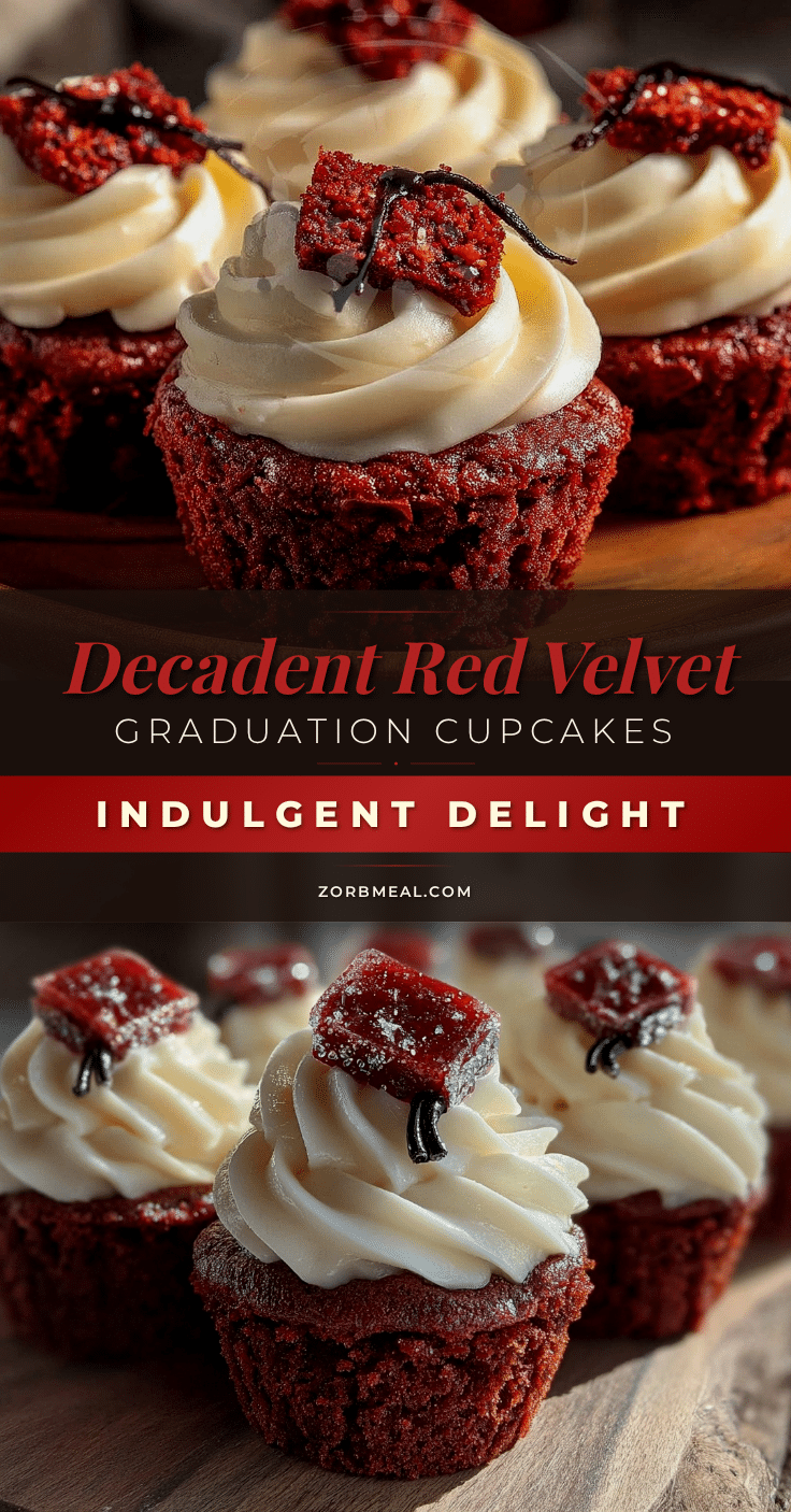 red velvet graduation cap cupcakes recipe