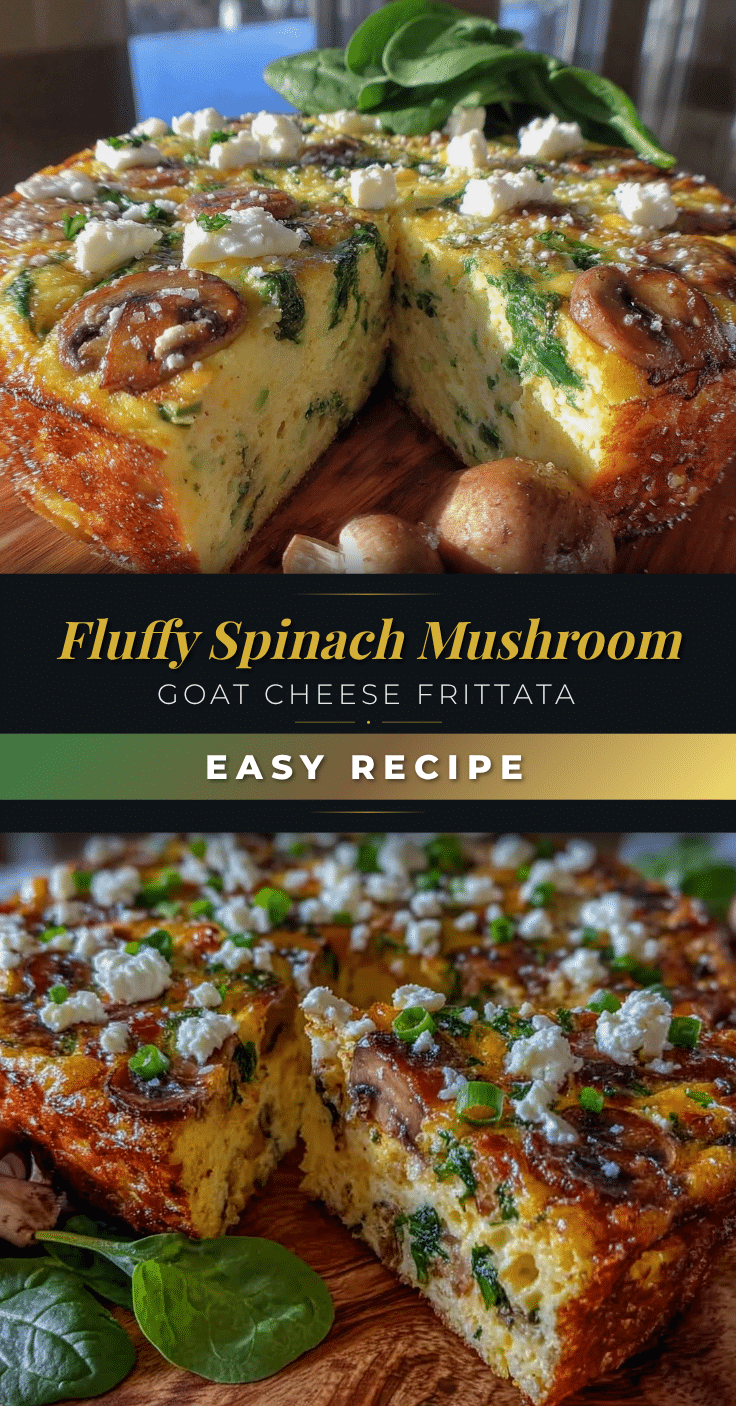 spinach mushroom goat cheese frittata recipe