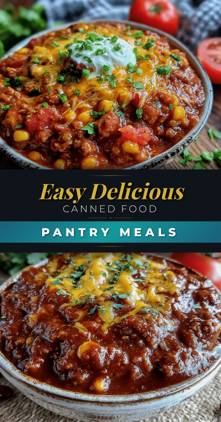 canned food pantry meals recipe