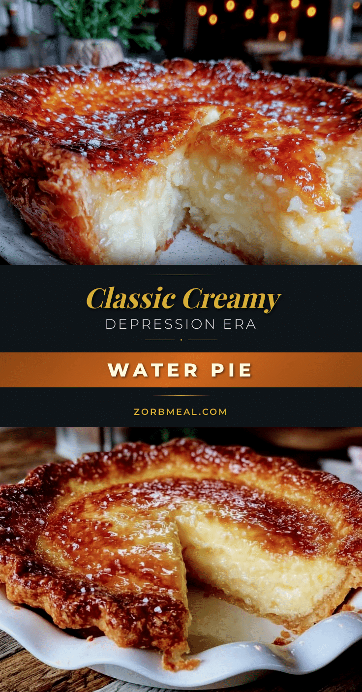classic creamy depression era water pie recipe