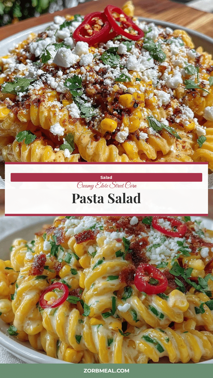creamy elote street corn pasta salad recipe