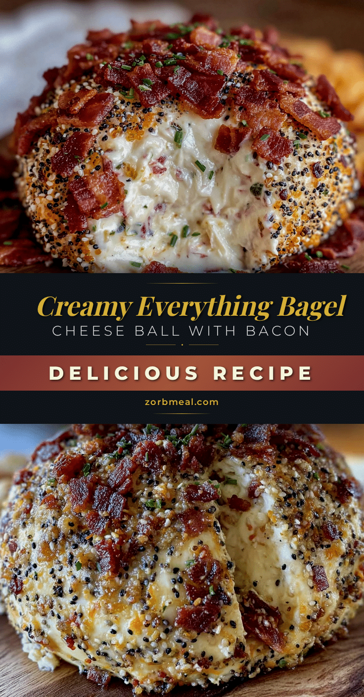 creamy everything bagel cheese ball recipe