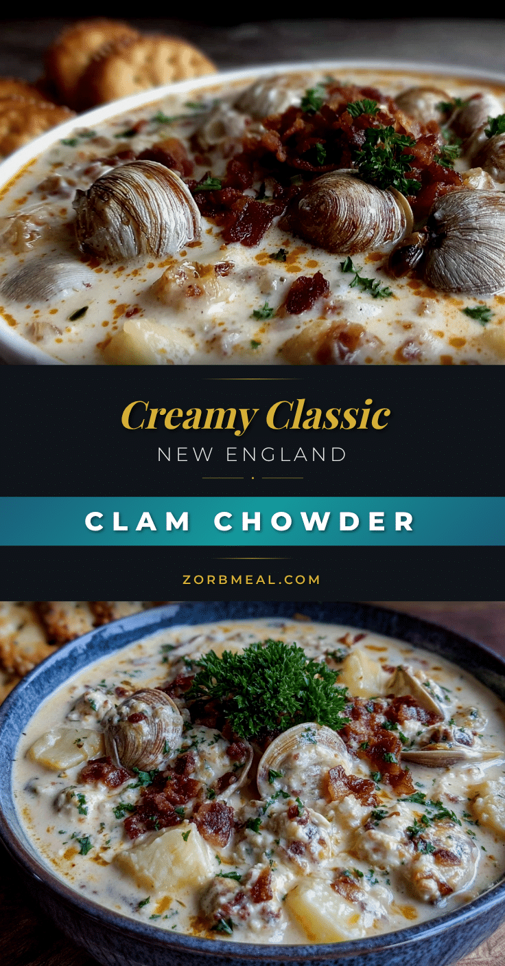 creamy New England clam chowder recipe