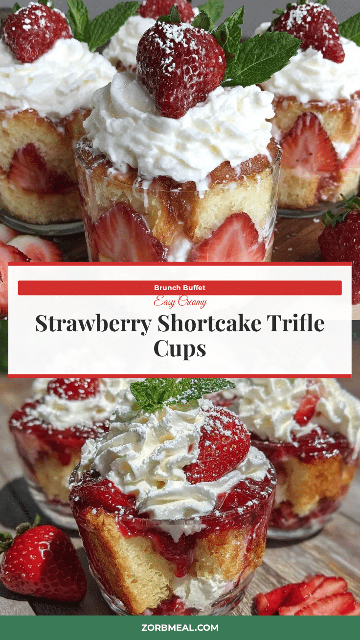easy creamy strawberry shortcake trifle cups recipe