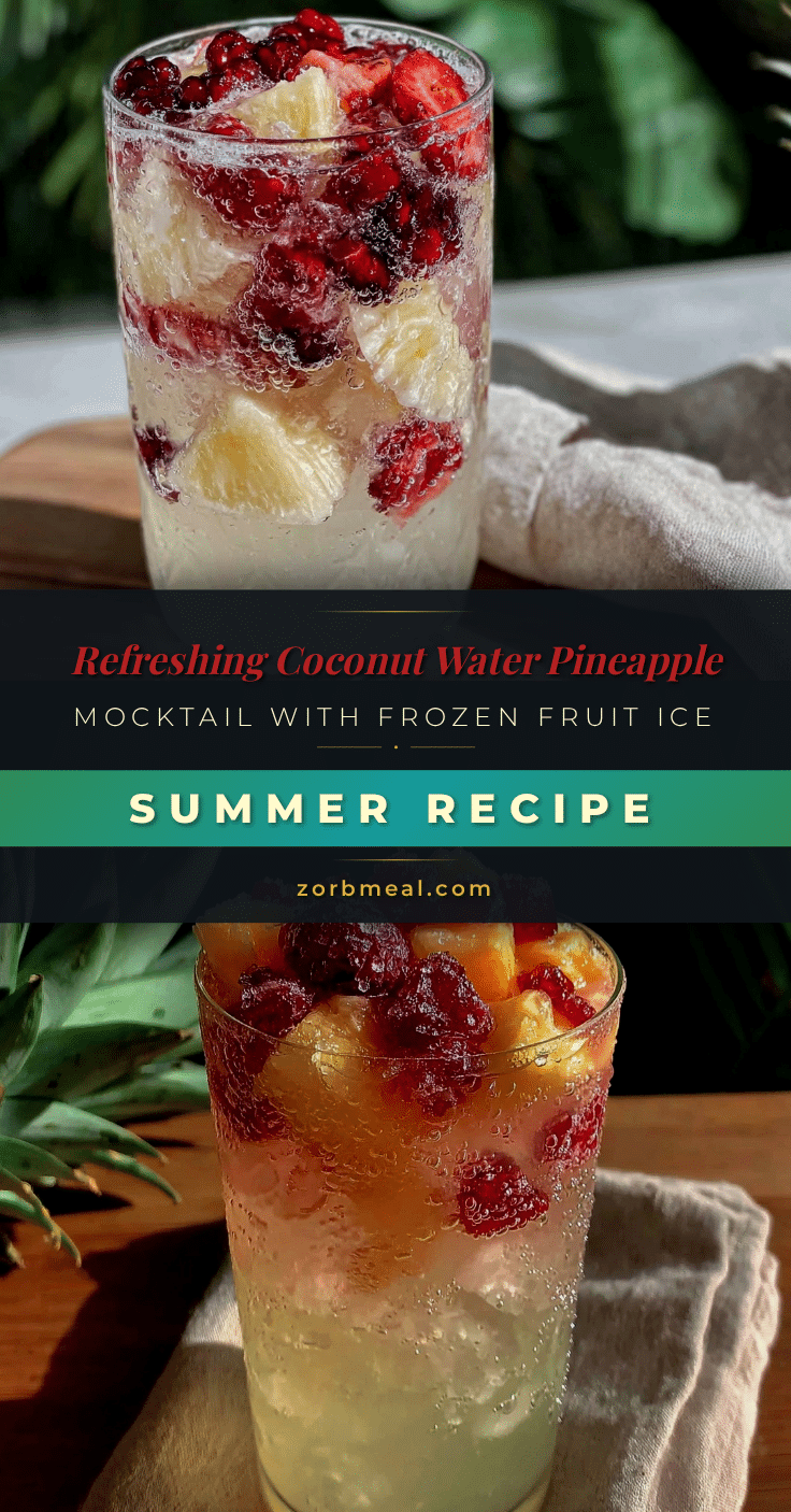 fresh coconut water pineapple mocktail recipe