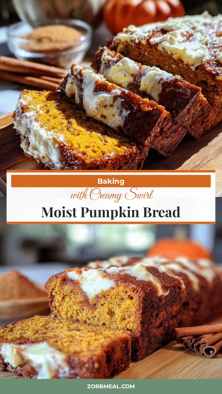 pumpkin bread with cream cheese swirl recipe